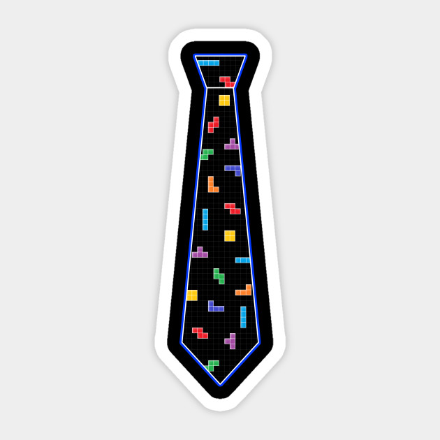 Tetris Tie Tee- Blue